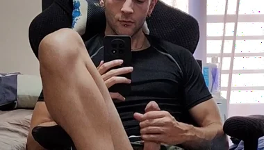 Bisexual Jock Boy Jerks off and Cums