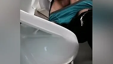 Man Gets Excited In Public Toilet