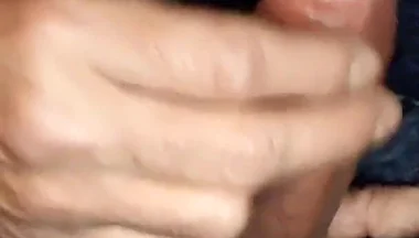 Outdoor masturbation, close up cumming in rain - Rockard Daddy