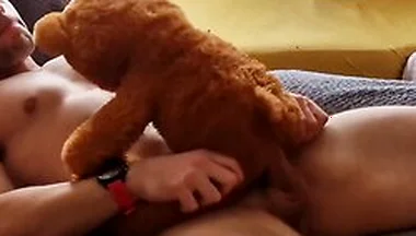 Cute Boy Cums Exploding Everywhere After Having Fun With Teddy With Teddy Bear