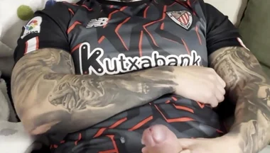 My Big Cock Cums Watching Football