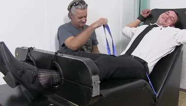 Business Gay Restrained By Foot Fetish Dominant Master
