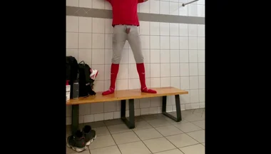 Alpha Fun in the Locker Room with Jockdad87 in Baseball Gear
