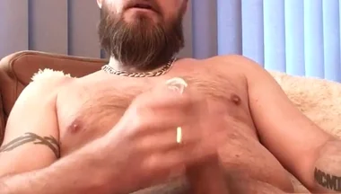 Cum Explosion with My Hairy Pa Cock