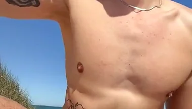 Daddy Fucks Big Ass Muscular Sportsman on the Beach