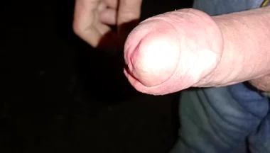 Night Time Cruising, Big Uncut Cock Wanking and Cumming in the Woods - Rockard Daddy