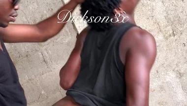 Outdoor with My Lag Creamy Bussy as I Hit Him Hard in a Uncompletable Building