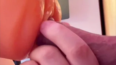 Straight Guy Pounds His Girl at the Gloryhole - but Who's Really Moaning Behind It?!