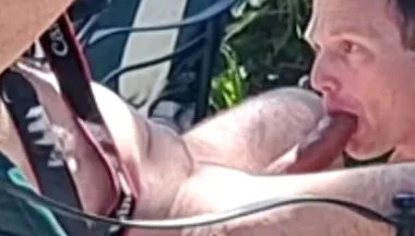 Daddy Jay Taylor Gets Backyard Blowjob