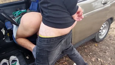 Hard Cruise Slut Stranger Fights Daddy's Big Cock on the Track