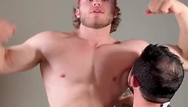 Muscle Stud Makes Boy Sniff Pits