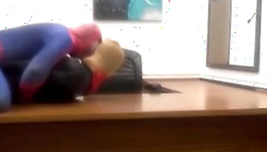 Spiderman Humps Robber He Finds In An Office