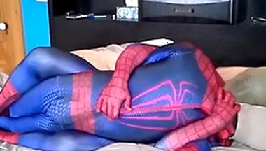 Masked Spiderman Struggles Against Spiderman
