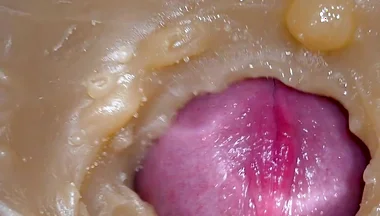Mini-cam in Pussy During Fucking! Girl Getting Huge Creampie 4K