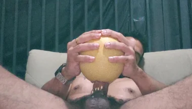 Food Fetish Fuck the Melon so Crazy I Can Hear Your Fucking Throat My Cock