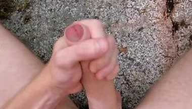 Twink In The Woods - Huge Cumshot In Slowmo!