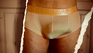 Forbidden Touch in Public. His Tool Is Throbbing When He Unloads His Load Inside His Lycra Pants.