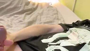 Femboy Jerking Off On The Bed