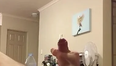 Side View With Nice Cum Ropes Jerk