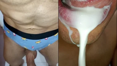 I Love Cum in My Mouth, Tongue Long Tongue, Kiss, Six Pack, Fitness Gym, Submissive, Women's Lingerie