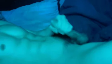 Young Muscular Hot Guy Masturbates at Night While No One Is at the Dacha