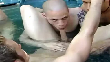 Pounding Hearts In A Spa Party - Luke Riley, Rj Danvers And Wolf Hudson