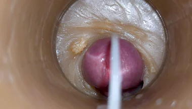 Camera Inside Deep Pussy Captures Cumshot