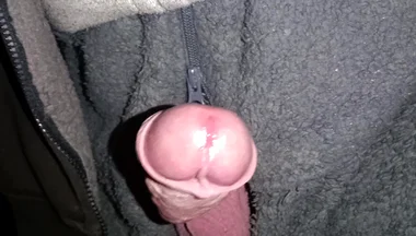 Night Time Outdoor Onesie Wank, Close up Edging and Cumming - Rockard Daddy