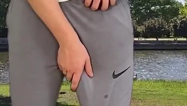 Big Monster Cock in Grey Sweatpants Cumhot