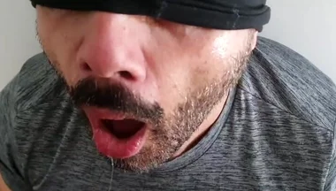 Cumshot and Sloppy Throatfuck with Latino Jock
