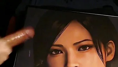 Cum Tribute for Ada Wong (game Character From Resident Evil 4 Remake) Huge Load