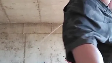 Outdoor Pissing and Showing Thong