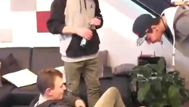Tasty shoe licking german master