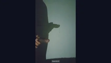 Shadow art in the dark night: the reflection of my private desire of jerking off on the wall.