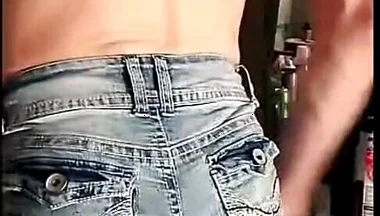 Cdmichell Wearing Crop Top & Booty Shorts with Cock Hanging Out of My Pocket K Hangin