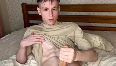 Twink's Edgy Cock Tease and Cum