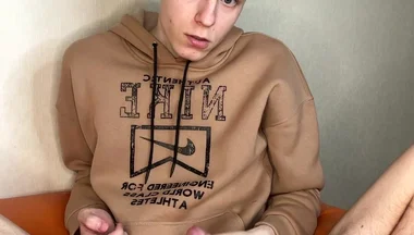 Young Stud's Dripping Cumshot Tease