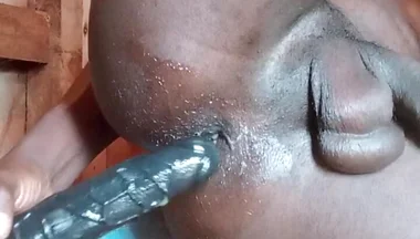My Virgin Asshole Broken by a Big Black Dildo