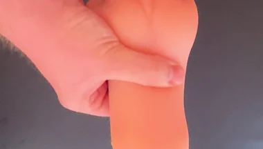 Fucking Pussy Toy and Cum Inside Creampie