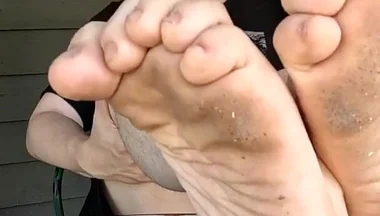 Showing off My Dirty Feet