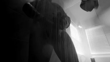 Straight Married Man Fucks Dildo in the Shower (part 1)