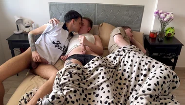 Don't Make a Noise so Your Step-brother Won't Notice! - Big Cock Tattoed Latino Twink