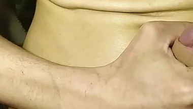 Young twink pours himself with cum
