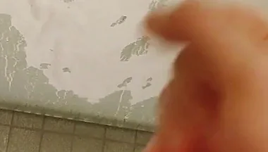 Piss and Cum on the Glass of My Shower
