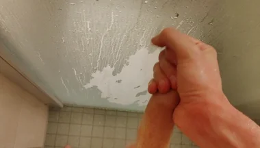 Piss and Cum on the Glass of My Shower