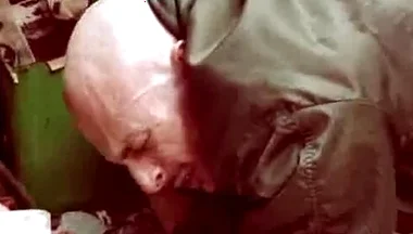 Biker boys fisting skinhead