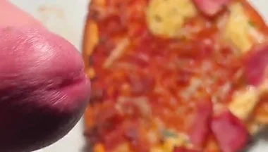 Twink Squirt on His Pizza