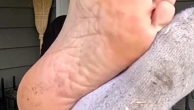 I Show off My Dirty Socks and Feet