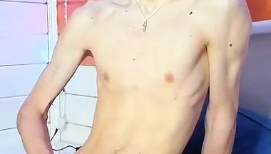 Young Guy Enjoys Handjob and Cums on Body