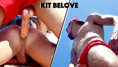 Great Fucking After Swimming. Kit Belove Quickly Cums in Falcon Al Ass Right on the Beach